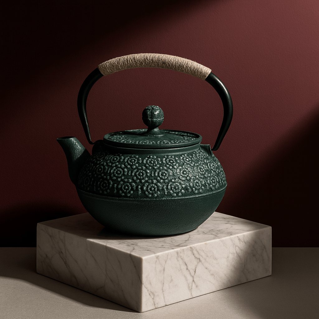 Théière japonaise en fonte 900 ml – Motif fleurs de cerisier avec filtre à thé