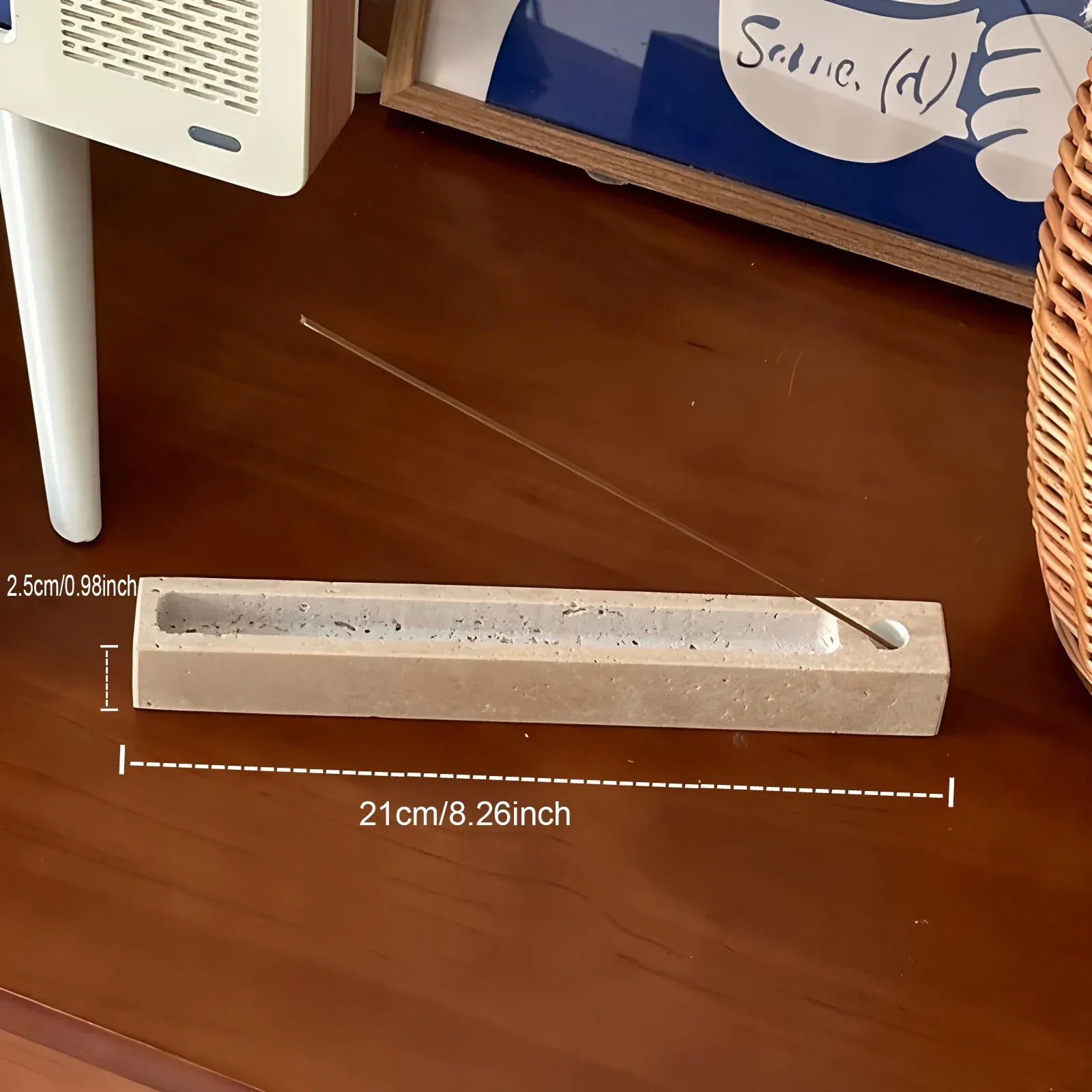 Brûleur d’Encens Travertin Rectangulaire