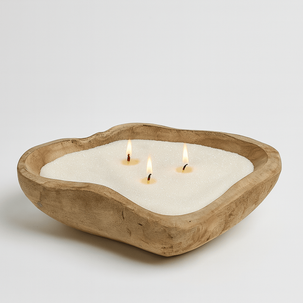 Vase en bois sculpté