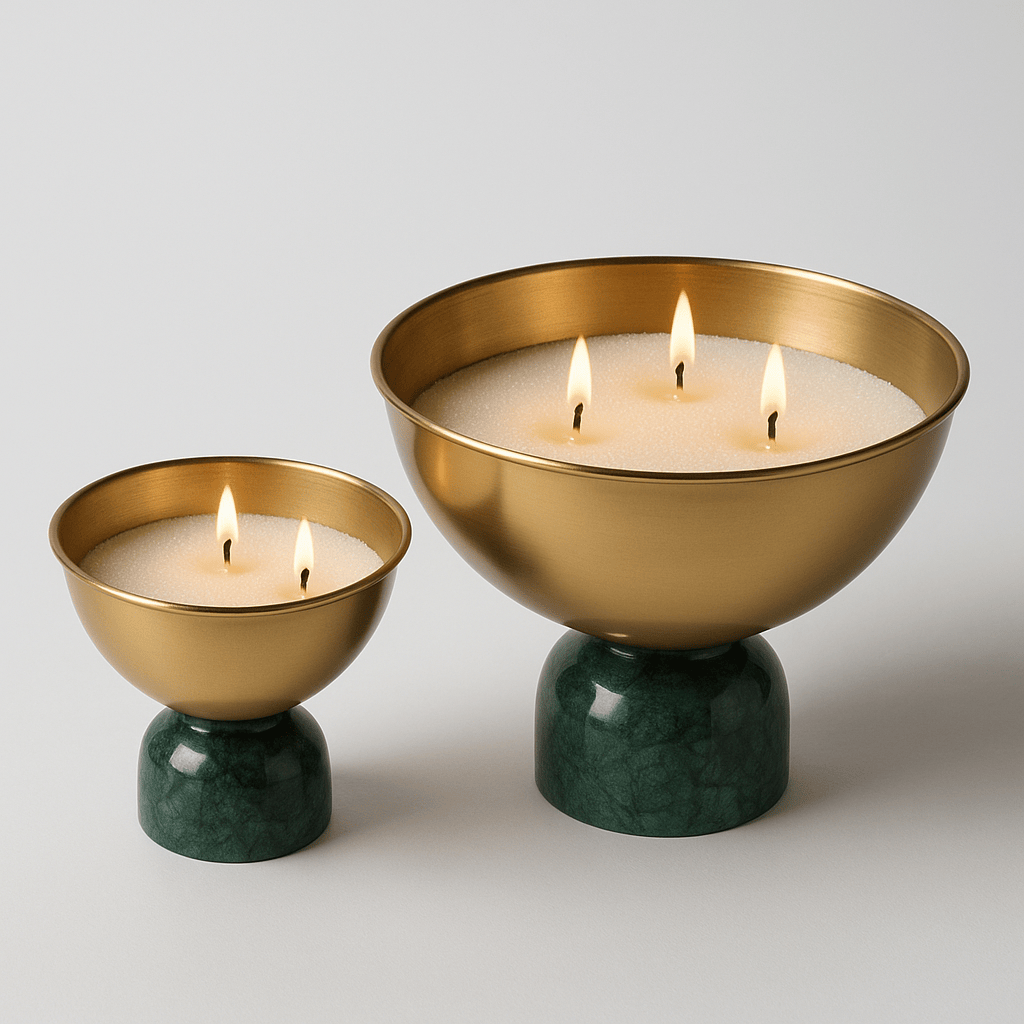 Vase en marbre et métal haut doré